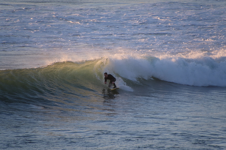 The second day of a small long period swell. A reef near Anatori., Anatori River