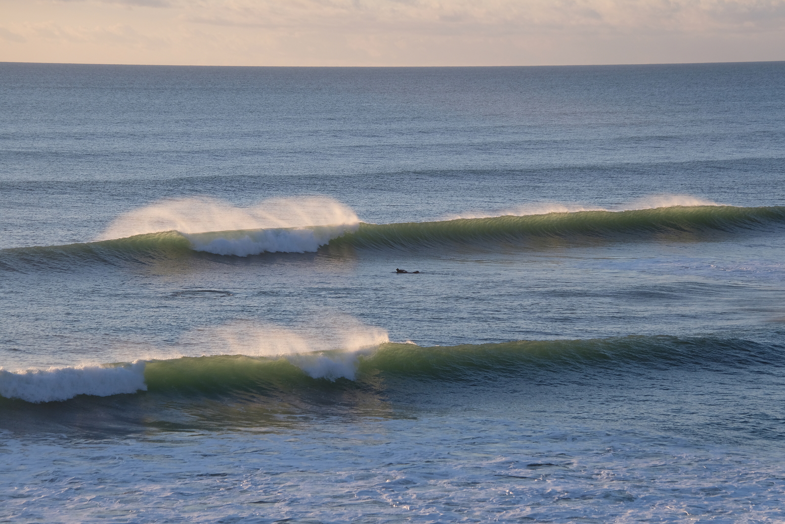 The second day of a small long period swell. A reef near Anatori., Anatori River