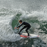 Big cutback, Steamer Lane-The Slot