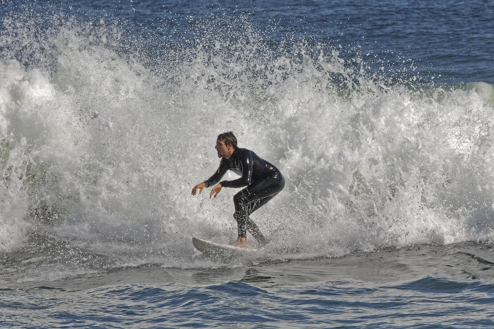 Surfing at Bradley Beach