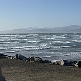 Windy day at the kite festival, Morro Bay