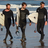 Portstewart Strand surfers, Portrush-West Strand