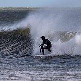 Screaming right with heavy off shores., Virginia Beach