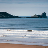 Surfing Rhossili, the day after the clocks went forward