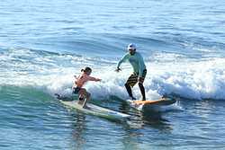 Surf lesson line up, Bahia Chileno photo