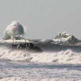 Backwash on the south rocks, El Transito