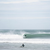 Barrel found at left hand point, Lyall Bay