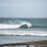Getting in a top turn, Lyall Bay