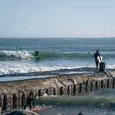 Best entry point on the high tide, Lyall Bay