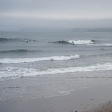 Trying to make the most of the short A-Frame, Pease Bay