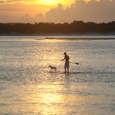 Paddleboarder at Matanzas Inlet Sunset