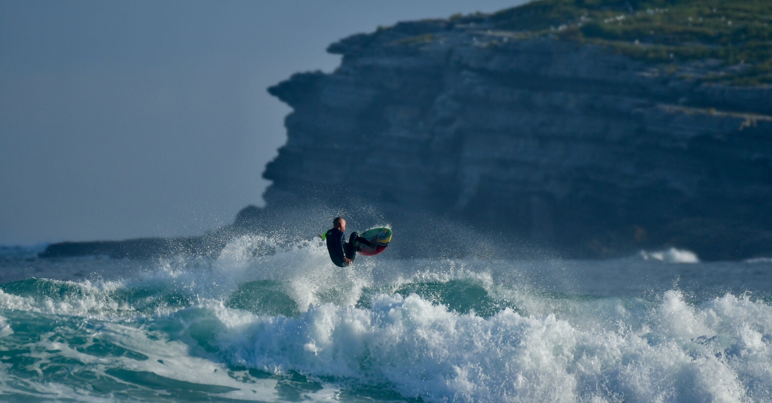 Flying at Somo beach, Playa de Somo