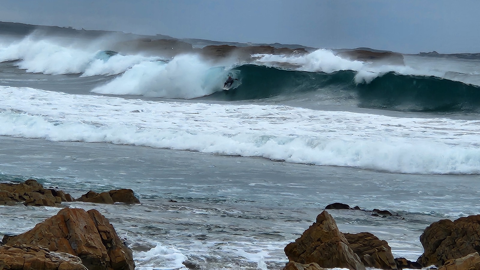 Baz at sandbar, Lighthouse Beach