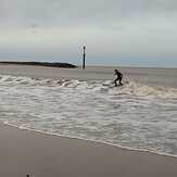 Finishing off a right-hander at Sea Palling, Walcott