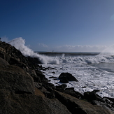 Cobden Breakwater with approaching fishing boats