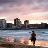 evening surf, Playa de San Lorenzo