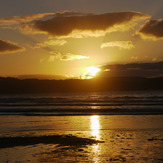 sunset in esteiro beach (galicia), Playa de Esteiro