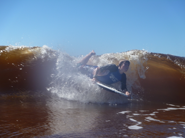 bodybarding down the beach, Crescent Head