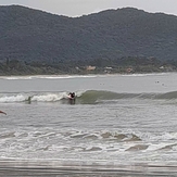 Bodyboard in Armação bay, Armacao