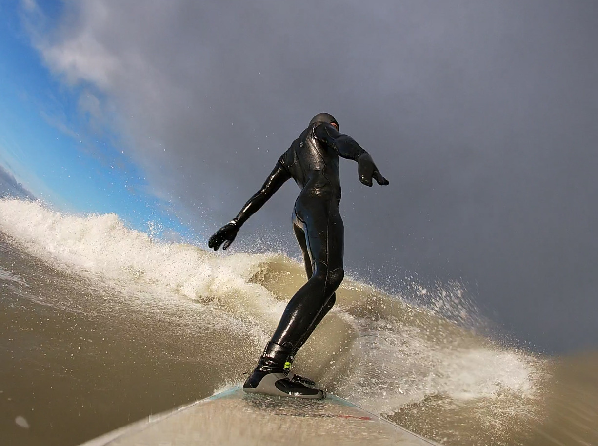 Shoulder-high wave in Winter 2025, Nieuwpoort