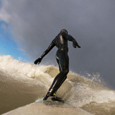 Shoulder-high wave in Winter 2025, Nieuwpoort