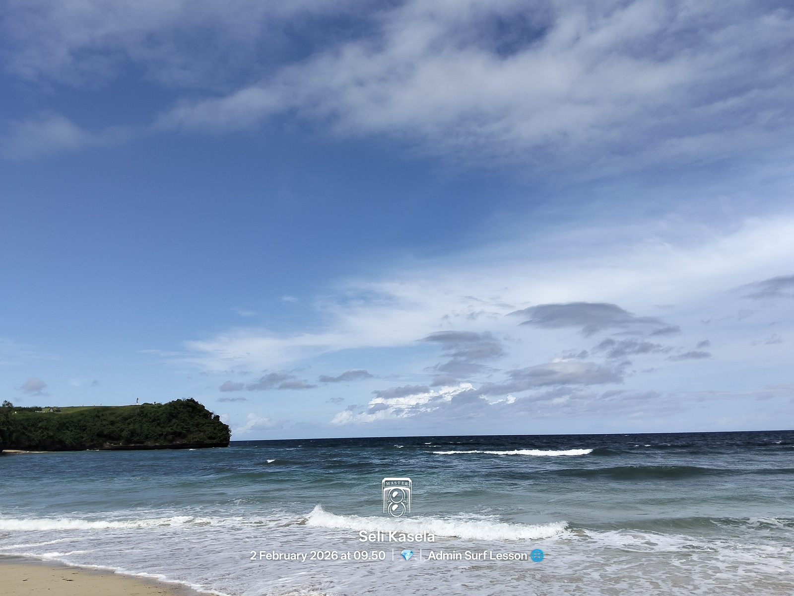 The conditions in Balangan beach by 4 February 