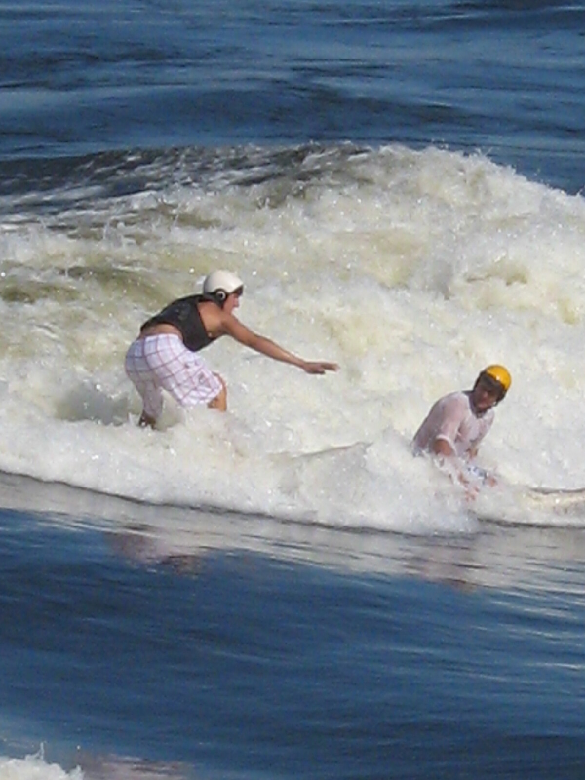 Sharing a wall of white 