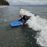 Boogie boarding at China Beach