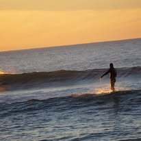 Surfing at Nelscott Beach., Lincoln City