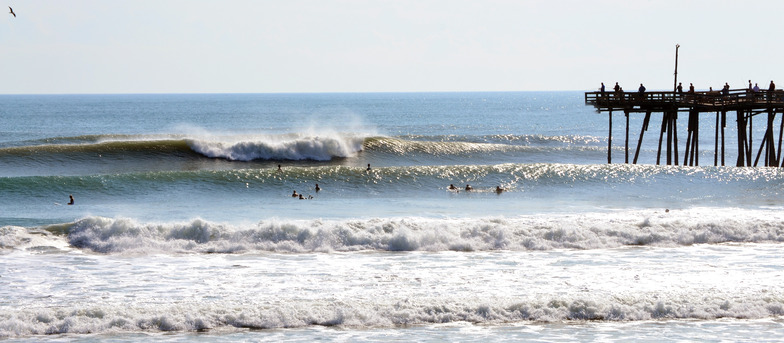 Morning after Hurricane Katia, Nags Head Pier