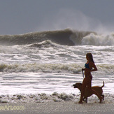 Hurricane Irene swell - A street Saint Augustine, Florida