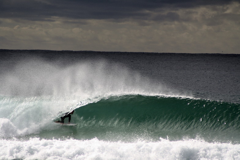 Jake Sylvester at local break Bar Reef, Bar Beach