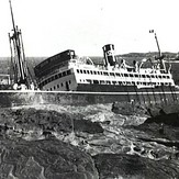 The wreck of MV Malabar, 2 April 1931.