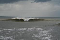 More big surf on the trap, Aberystwyth harbour trap photo