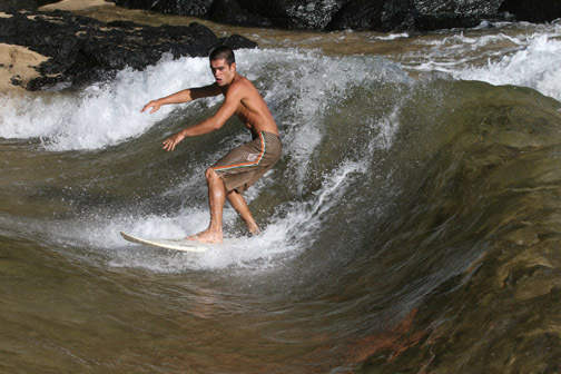 River Surfing Kauai