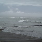 Surfing at Tramore Pier, first time seeing that!!!