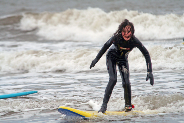 Rebecca's first lesson, Tynemouth Longsands