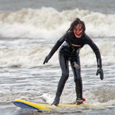 Rebecca's first lesson, Tynemouth Longsands