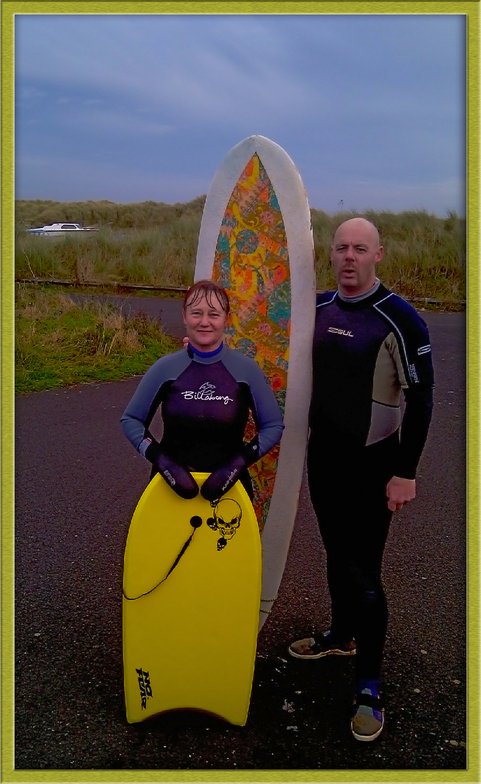 Surfing in Movember, Creswell Beach