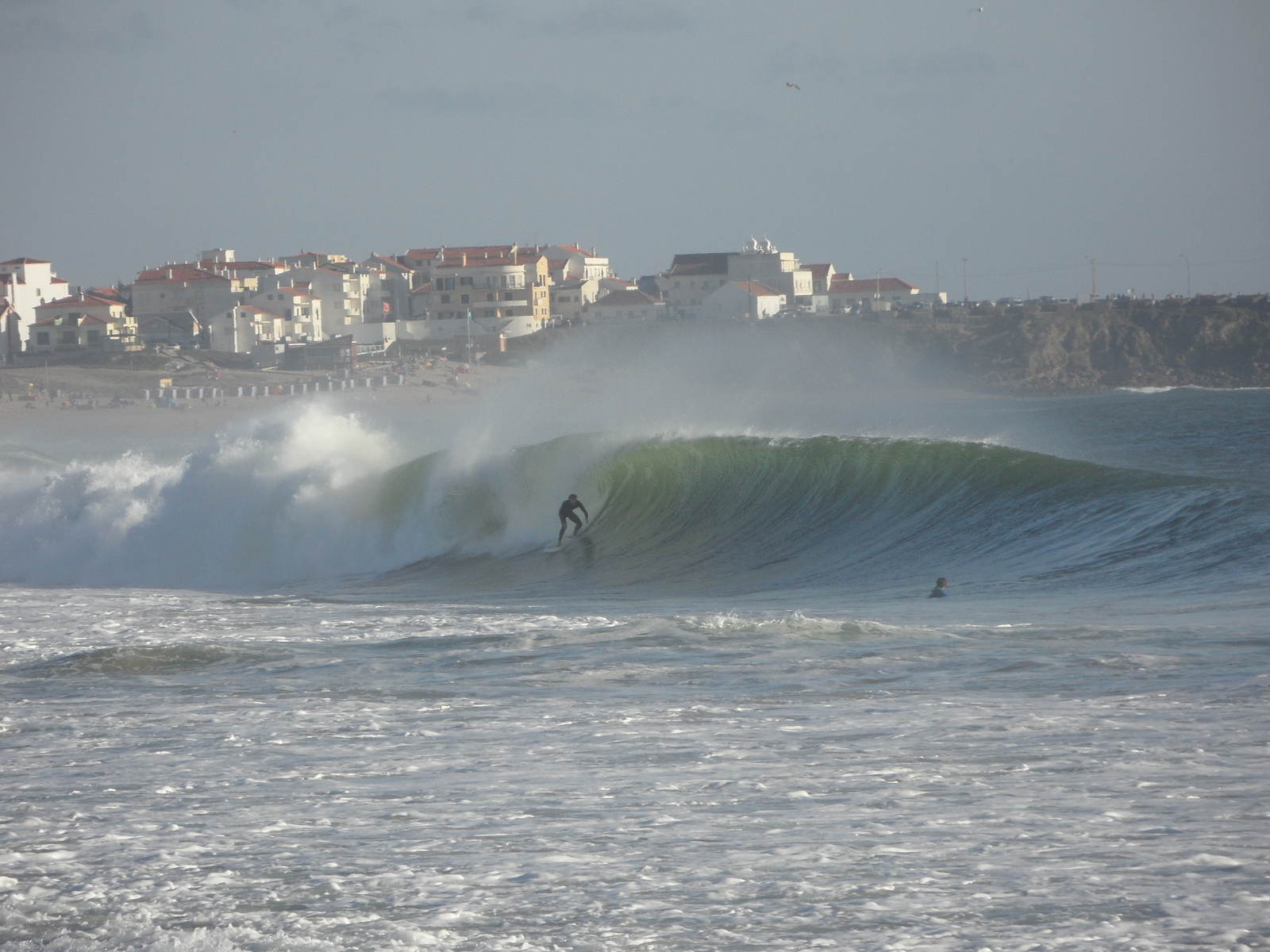 First swell of the season Supertubos early September