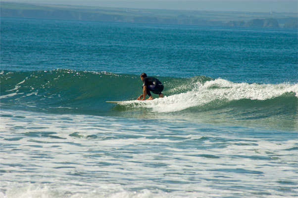 Surfer at newgale beach