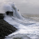 Storm at Porthcawl Harbour, Trecco Bay