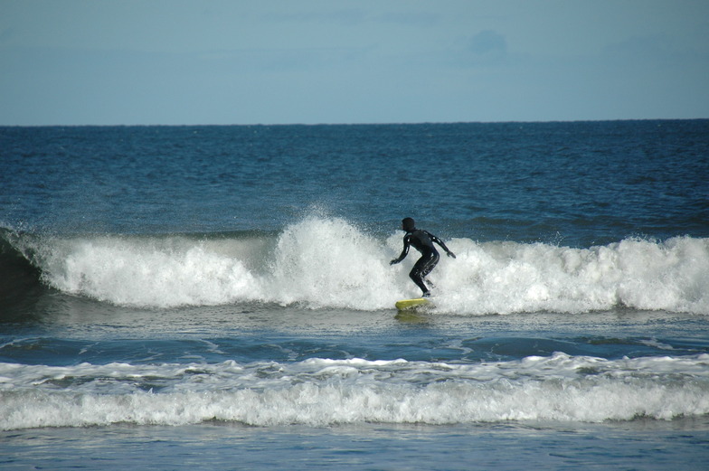 Enjoying the surf at Yellowcraig, Yellowcraig Beach