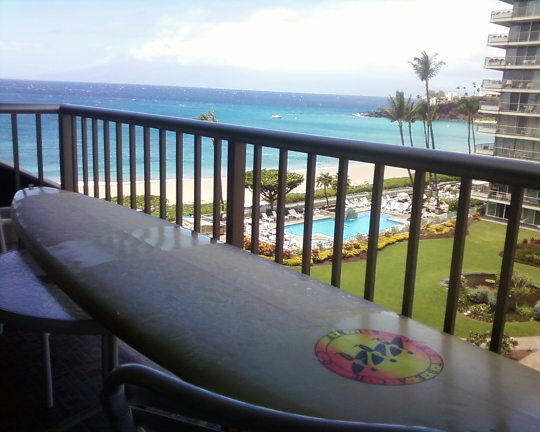 fresh wax and a view from the whaler, Ka'anapali Point