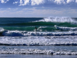 Rare day at the wall, Moruya Breakwater photo