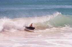 MAT MAX on his 4th Gear Flyer, Wainui Beach - Stockroute photo