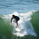 Surfing at Manhattan Beach Pier, Manhattan Beach and Pier