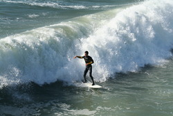 Surfing at Manhattan Beach PIer, Manhattan Beach and Pier photo