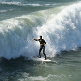 Surfing at Manhattan Beach PIer, Manhattan Beach and Pier