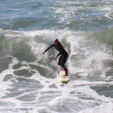 Surfing at Manhattan Beach Pier, Manhattan Beach and Pier